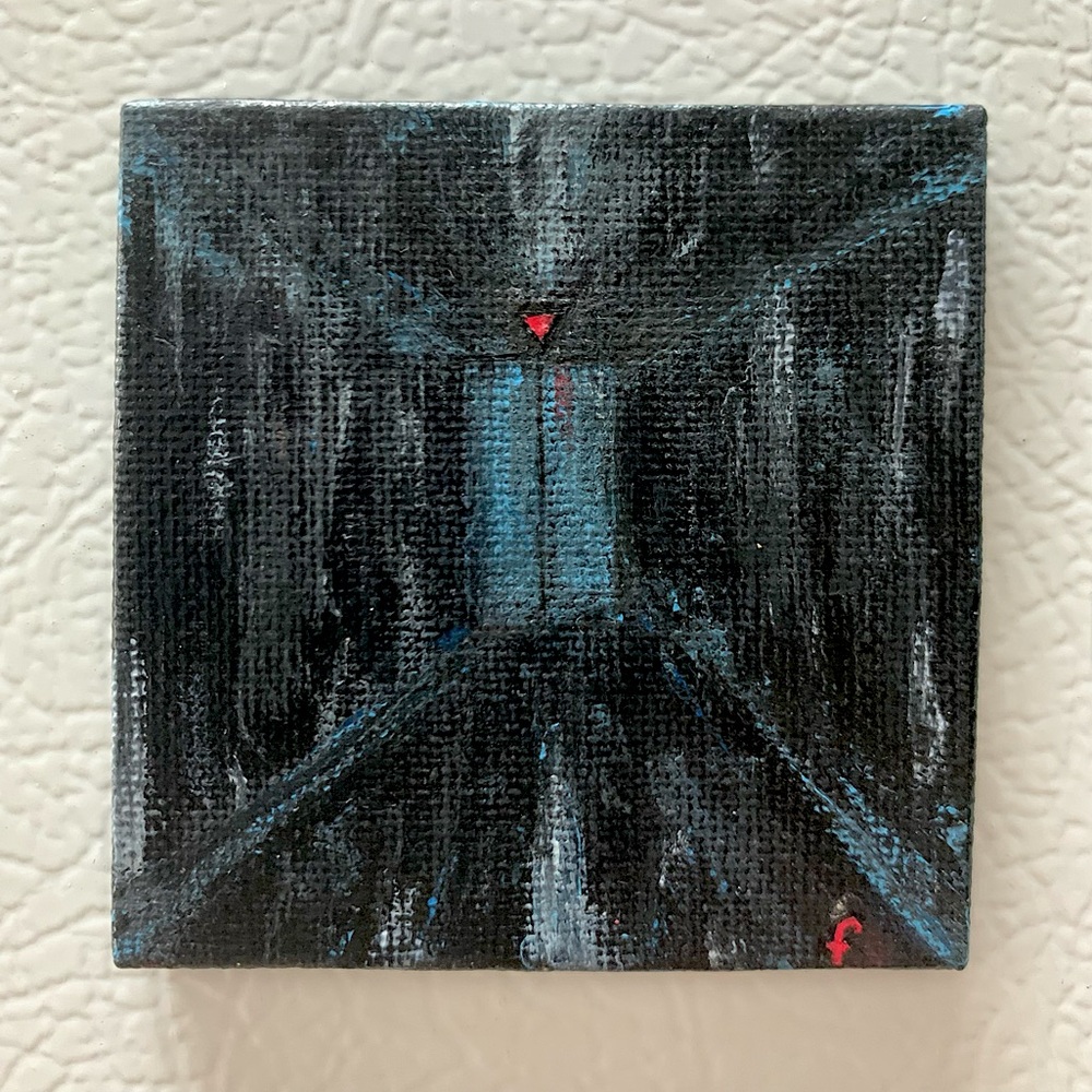 Severance Fan Art Magnet, Irving's Painting, Mysterious Lumon Elevator Door